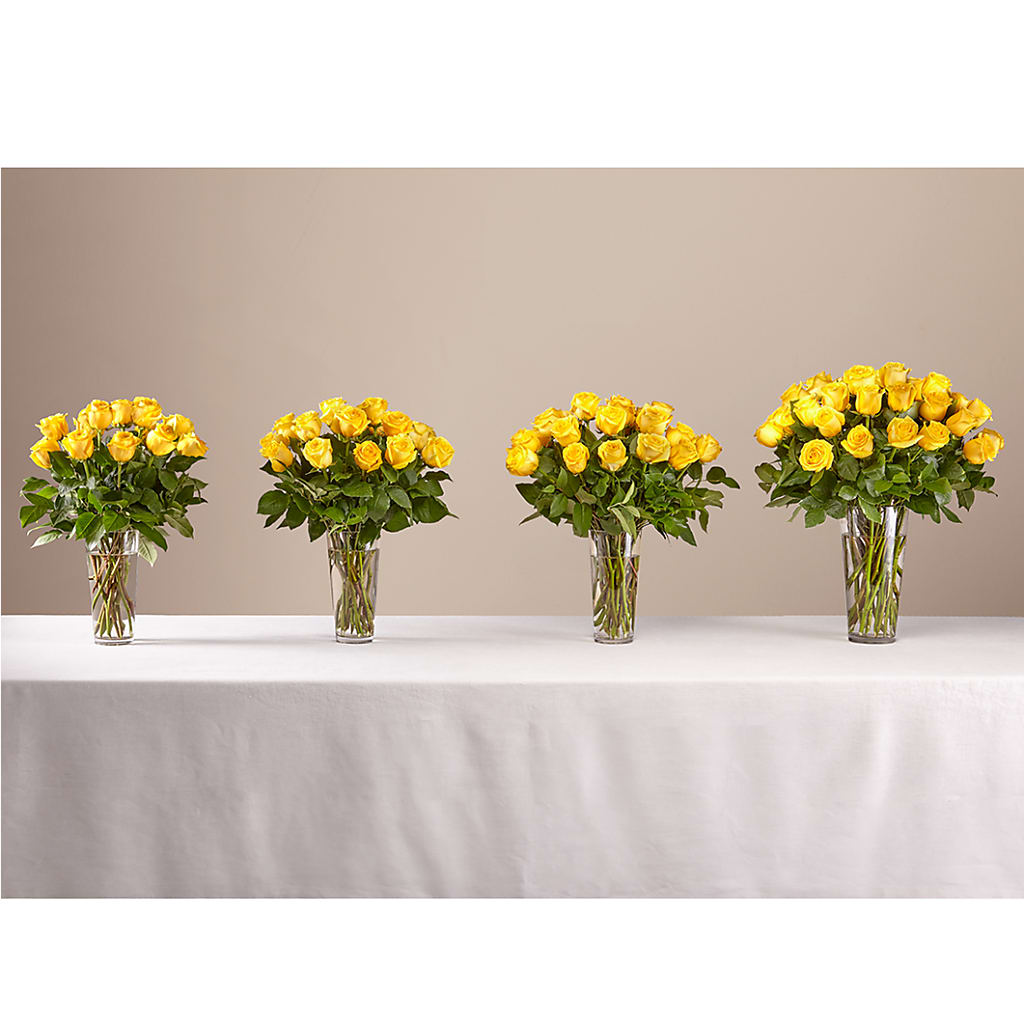 Long Stem Yellow Rose Bouquet – Sayla Flowers, Los Angeles CA