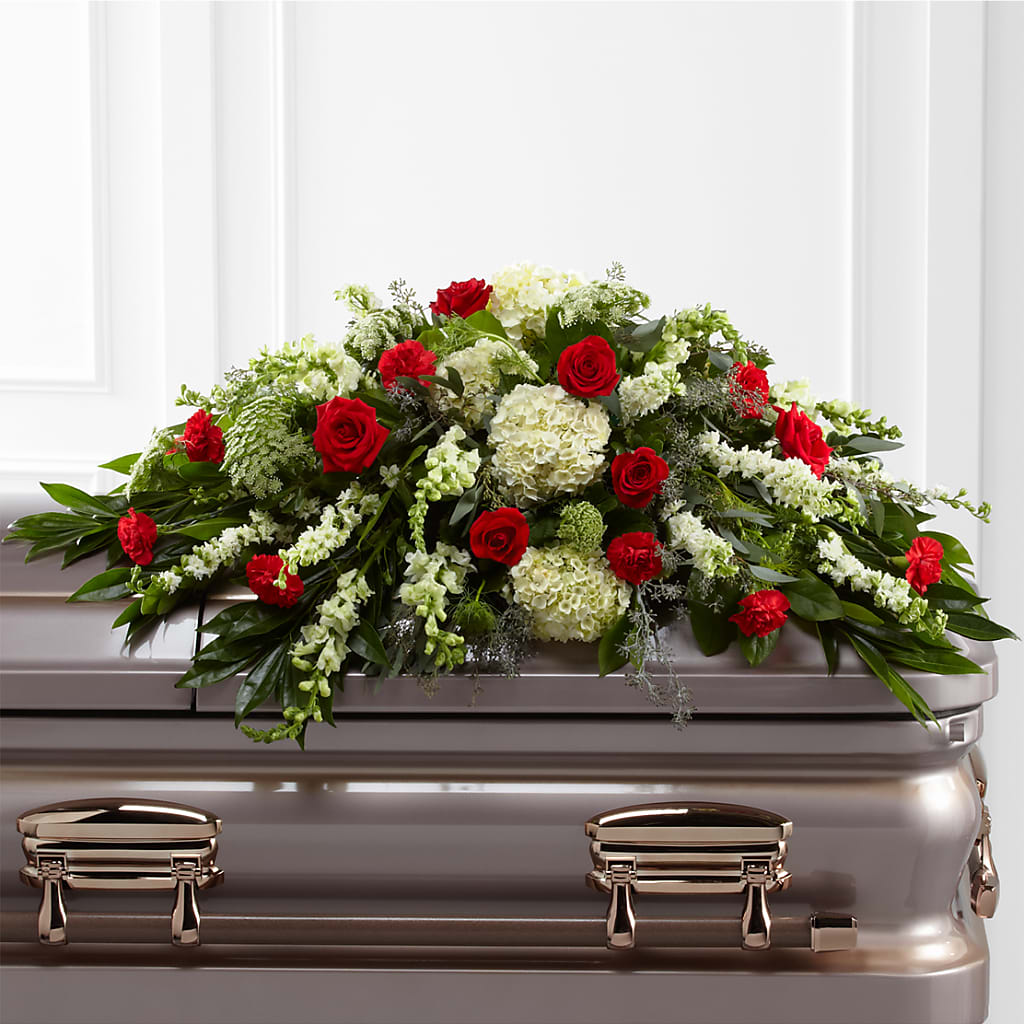 Sincerity Casket Spray – Sayla Flowers, Los Angeles CA