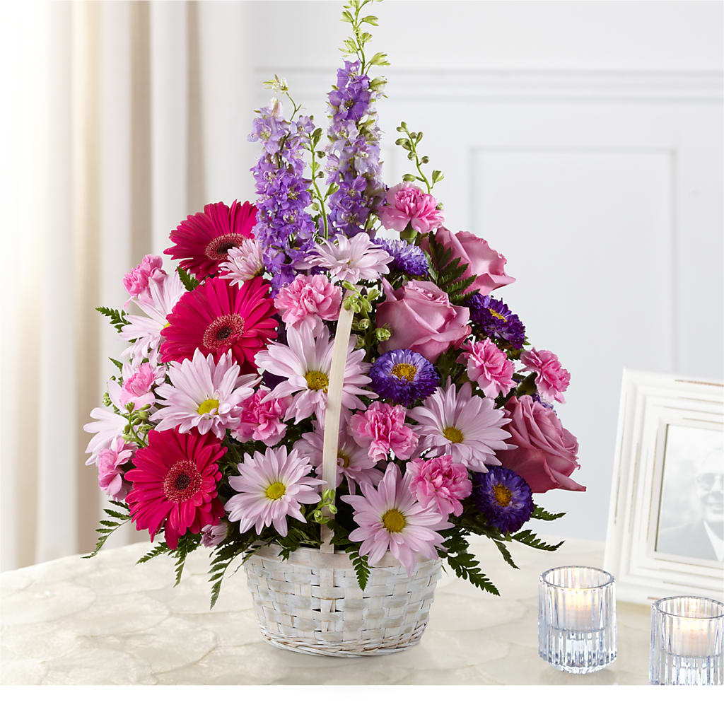 Pastel Peace Basket – Sayla Flowers, Los Angeles CA