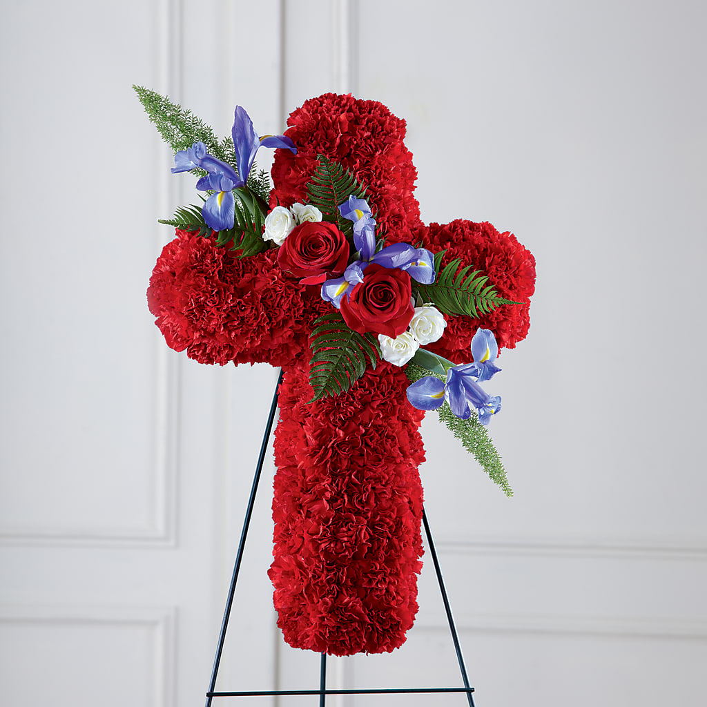 Faithful Hero Floral Cross – Sayla Flowers, Los Angeles CA