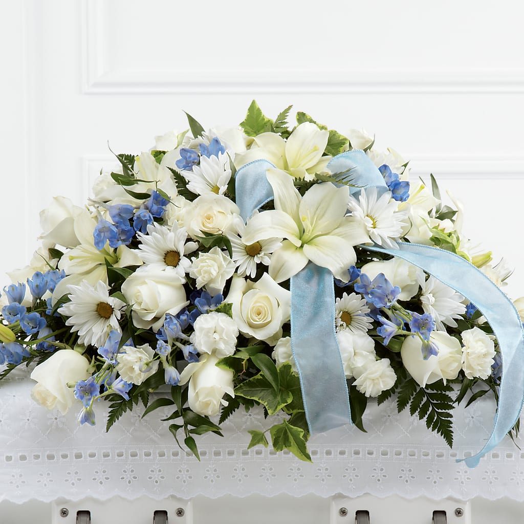 Tender Treasure Casket Spray – Sayla Flowers, Los Angeles CA