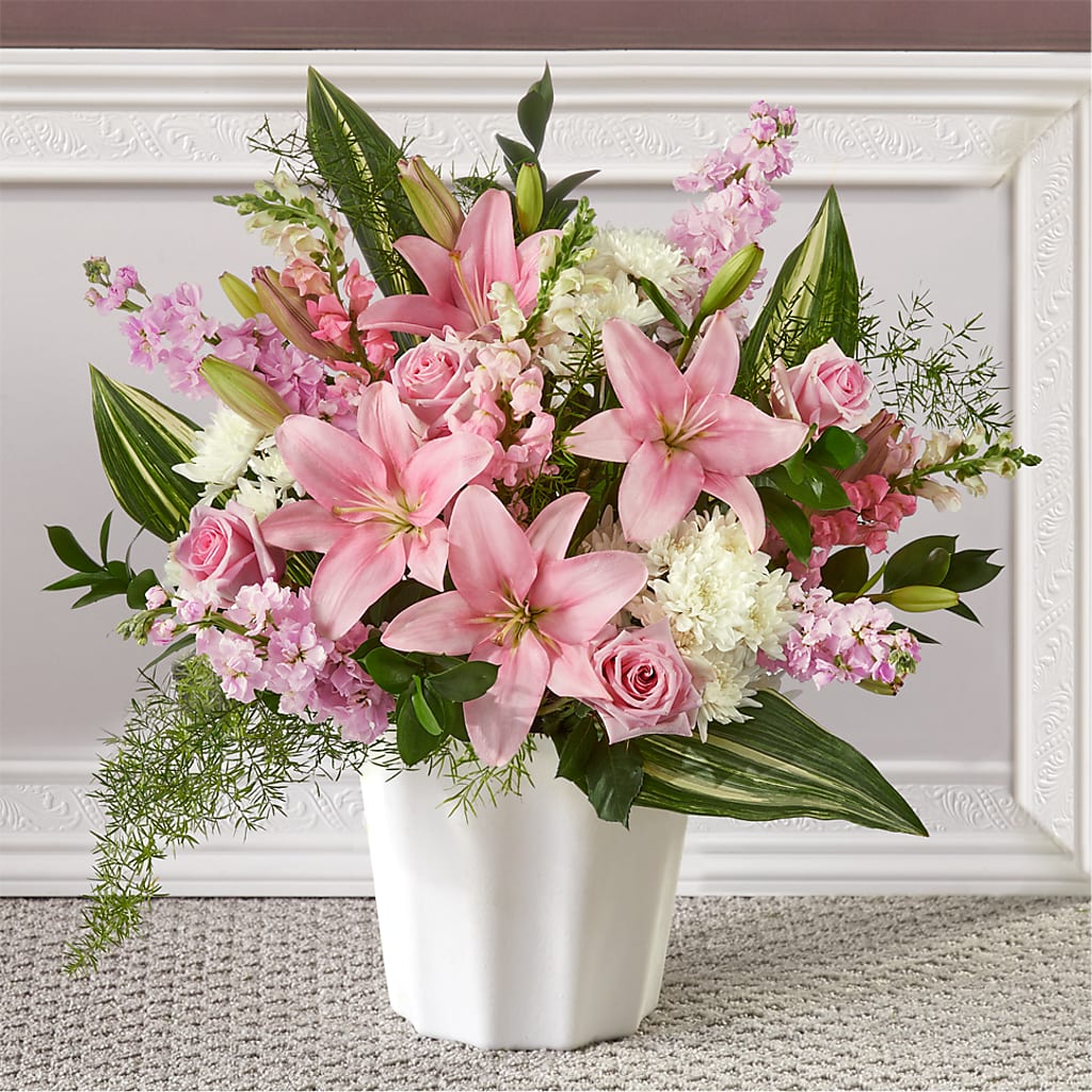 Simply Serene Floor Basket – Sayla Flowers, Los Angeles CA