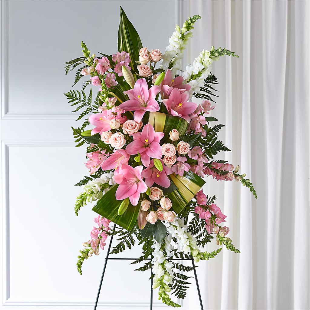 Elegant Embrace Standing Spray – Sayla Flowers, Los Angeles CA