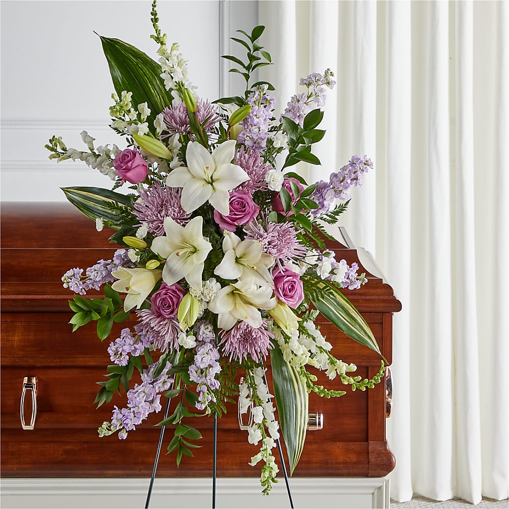 Grateful Hearts Standing Spray – Sayla Flowers, Los Angeles CA