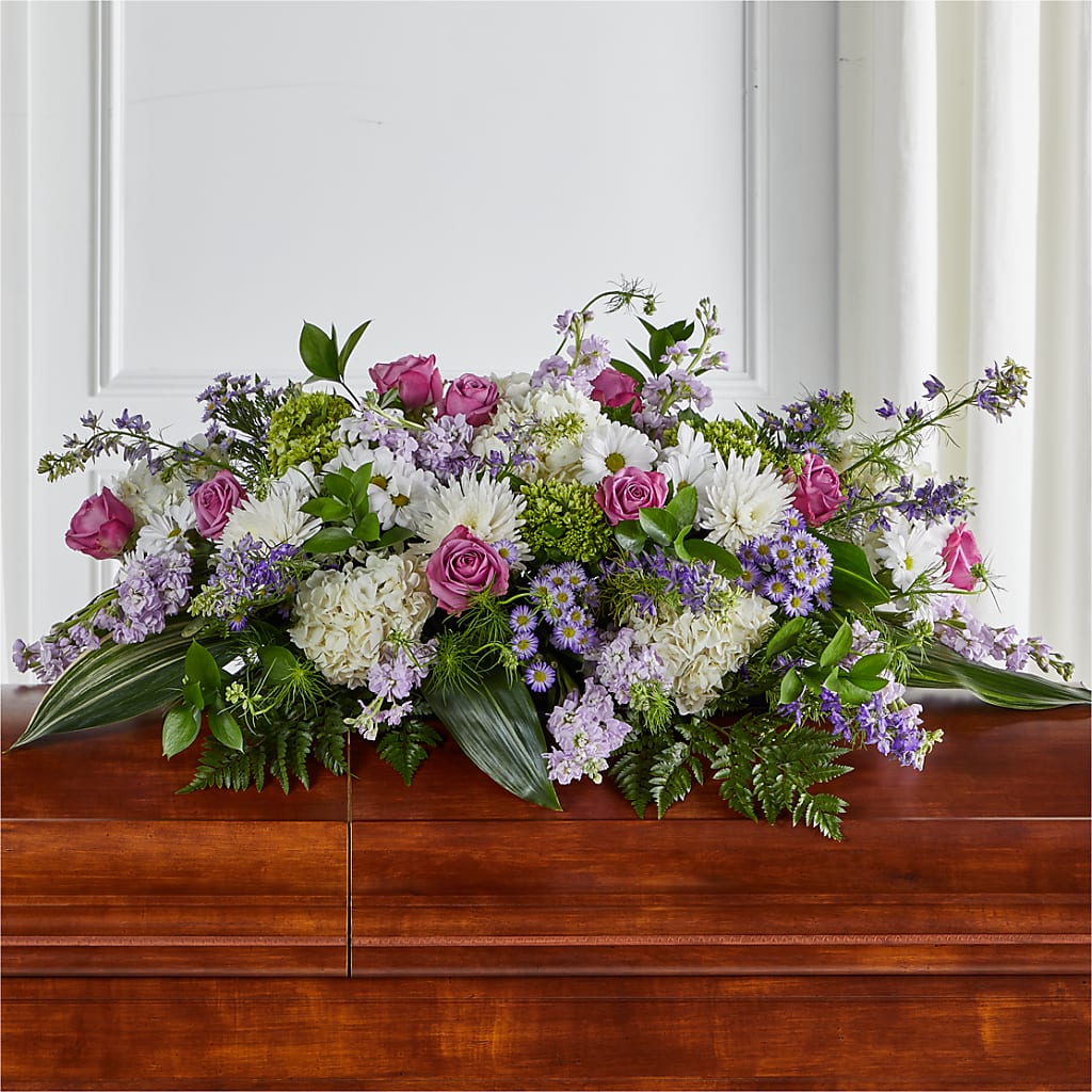 Meadows of Serenity Casket Spray – Sayla Flowers, Los Angeles CA