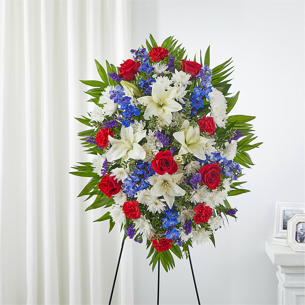 Cherished Service Standing Spray – Sayla Flowers, Los Angeles CA