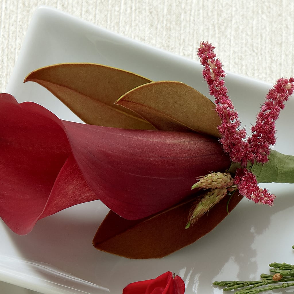 Red Calla Boutonniere – Sayla Flowers, Los Angeles CA