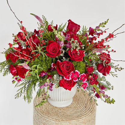Big Red Bow Bouquet –  Sayla Flowers, Los Angeles CA