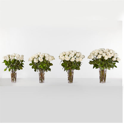 Long Stem White Rose Bouquet –  Sayla Flowers, Los Angeles CA