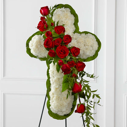 Floral Cross Easel –  Sayla Flowers, Los Angeles CA