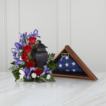 Patriotic Tribute Arrangement –  Sayla Flowers, Los Angeles CA