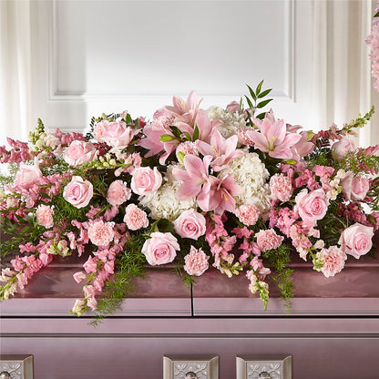 Life & Remembrance Casket Spray –  Sayla Flowers, Los Angeles CA
