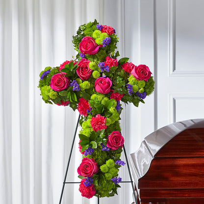 Tribute Rose Floral Cross –  Sayla Flowers, Los Angeles CA