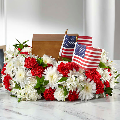 Spirit of Patriotism Cremation Adornment –  Sayla Flowers, Los Angeles CA