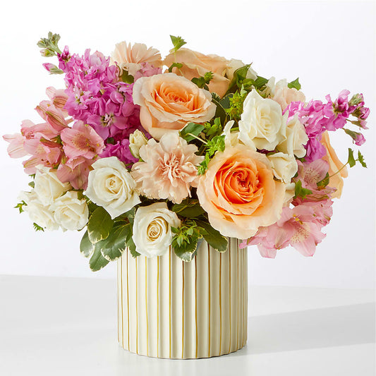 Paradise Bouquet with Ivory Vase –  Sayla Flowers, Los Angeles CA