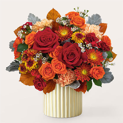 Merlot Bouquet with Ivory Vase –  Sayla Flowers, Los Angeles CA