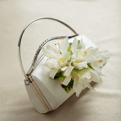 White Purse Decor –  Sayla Flowers, Los Angeles CA