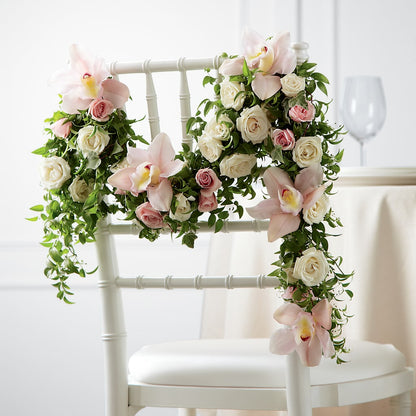 Orchid Rose Chair Décor –  Sayla Flowers, Los Angeles CA